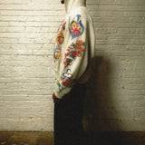 Oversized hættetrøje med retroprint