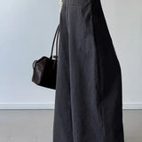 Afslappede retro højtaljede bukser med vide ben