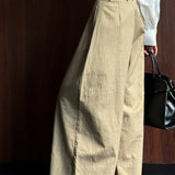 Afslappede retro højtaljede bukser med vide ben