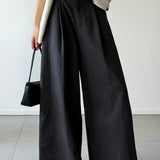 Afslappede retro højtaljede bukser med vide ben