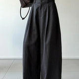 Afslappede retro højtaljede bukser med vide ben