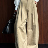 Afslappede retro højtaljede bukser med vide ben