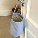 Retro bucket-skuldertaske i blødt læder