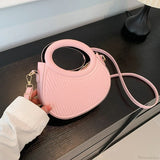 Y2K Retro Læder Crossbody Håndtaske med Mini Møntpung og Mini Telefon