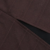 Lang, tætsiddende, rygløs kjole i bred ribbet strik