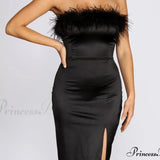 Robin Elegant Satin Midi Kjole