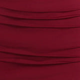 Retro aftenkjole med stropper og åben ryg i rynket pasform