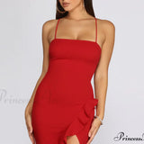 Elegant ærmeløs flæsekjole Love