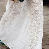 Sexet lang, gennemsigtig nederdel med blomsterprint og jacquard