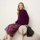 Højtaljet, transparent midi-nederdel