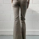 Vintage skinny lavtaljede bootcut cargobukser