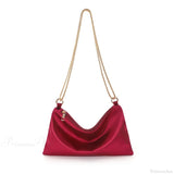 Aften-/bryllupsclutch med solid metalkæde, til at bære under armen