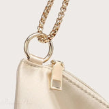 Aften-/bryllupsclutch med solid metalkæde, til at bære under armen