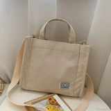 Stjernemønstret skuldertaske i kanvas