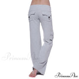 Cargobukser med lige ben, bred, elastisk og fleksibel linning og snøre til sport