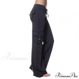 Cargobukser med lige ben, bred, elastisk og fleksibel linning og snøre til sport