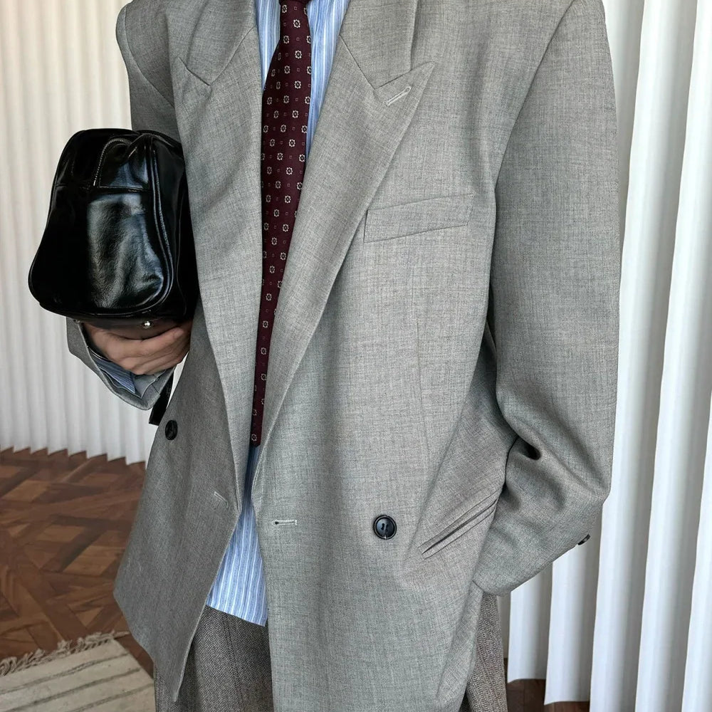 Struktureret blazer med brede skuldre