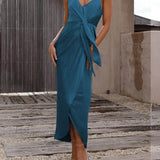 Elegante, unikke og charmerende franske midikjoler med ryg og stropper