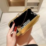 Tekstureret firkantet aftenclutch til bryllup