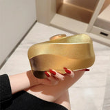 Tekstureret firkantet aftenclutch til bryllup