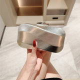 Tekstureret firkantet aftenclutch til bryllup