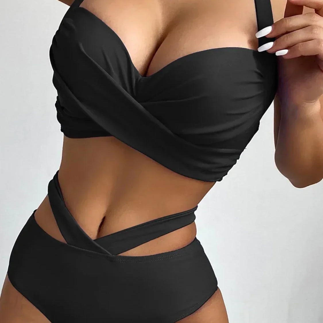 Batikfarvet sæt med snøre og ryg, to dele