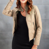 Chic, komfortabel og elegant jakke med lynlåslommer til kvinder