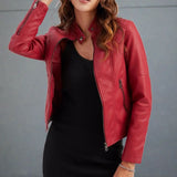 Chic, komfortabel og elegant jakke med lynlåslommer til kvinder