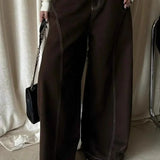 Vintage brune højtaljede jeans med lige ben