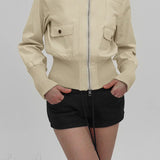 Vintage utilityjakke med ribbede lommer