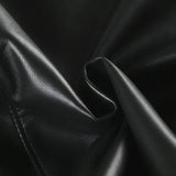 Vintage Y2K-jakke med pelskrave og tætsiddende lædertalje -