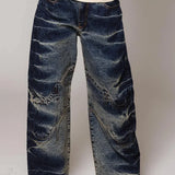 Brede, falmede jeans med sporty talje