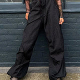 Afslappede damebukser med snøre, 2000'er-stil