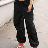 Afslappede damebukser med snøre, 2000'er-stil