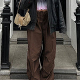 Afslappede damebukser med snøre, 2000'er-stil