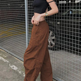 Afslappede damebukser med snøre, 2000'er-stil