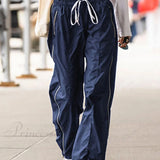 Afslappede damebukser med snøre, 2000'er-stil