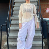 Afslappede damebukser med snøre, 2000'er-stil