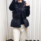 Liva - Moderne quiltet vindtæt ærmeløs cardigan med knapper