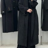 Dame kashmirfrakke i kontorstil med uldhætte