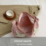 Y2K lærred skuldertaske