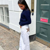 Y2K Star-jeans med farveblok og patchwork