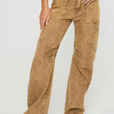 Lysebrune cargojeans, 2000'er-stil